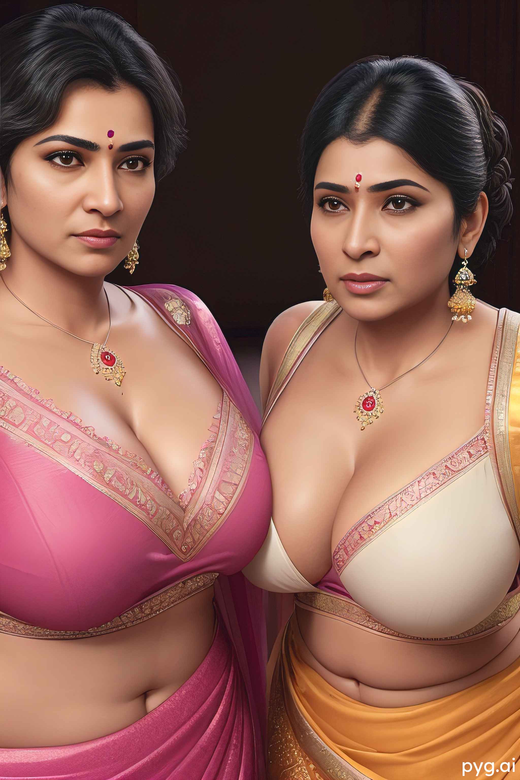 Indian Aunty Glamour - Which Indian Aunt you would choose? Pink or white | AI Porn